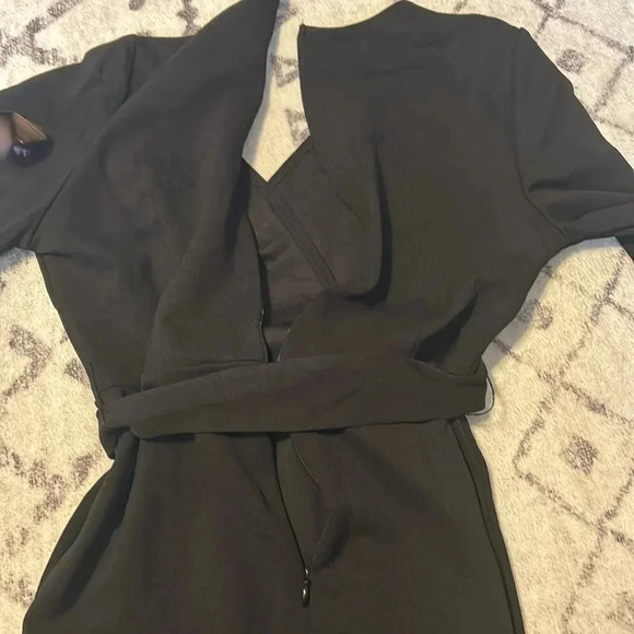 MIDI Style Evening Dress, V Neck Bishop Sleeves Size Small NWOT - Picture 8 of 10